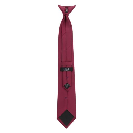 Burgundy Plain Twill Clip On Tie