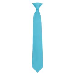 Robin's Egg Blue Plain Twill Clip On Tie