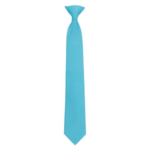Robin's Egg Blue Plain Twill Clip On Tie