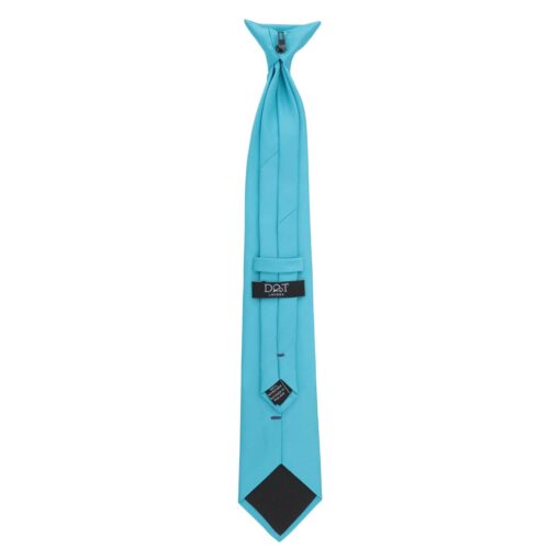 Robin's Egg Blue Plain Twill Clip On Tie