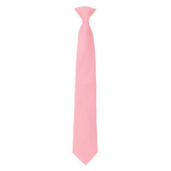 Coral Blush Plain Twill Clip On Tie