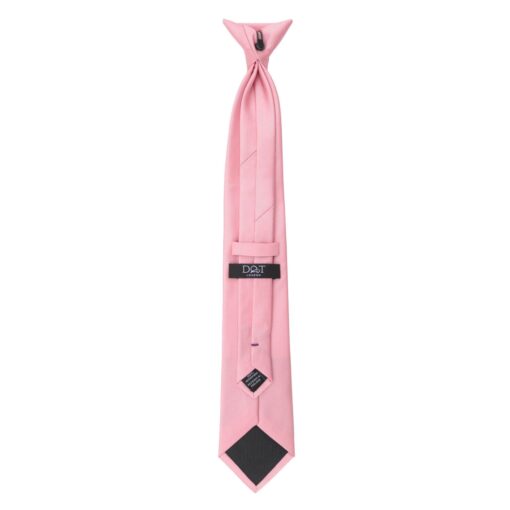 Coral Blush Plain Twill Clip On Tie