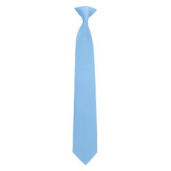 Cornflower Blue Plain Twill Clip On Tie