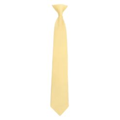 Daffodil Yellow Plain Twill Clip On Tie