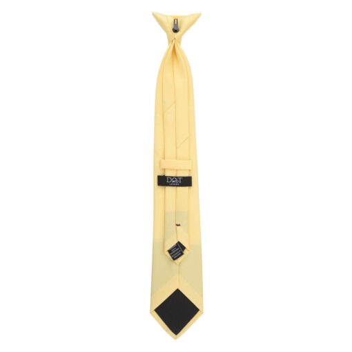 Daffodil Yellow Plain Twill Clip On Tie