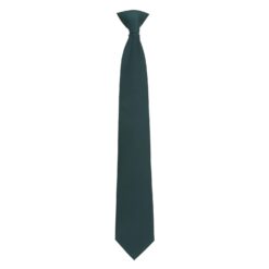 Dark Green Plain Twill Clip On Tie