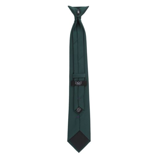 Dark Green Plain Twill Clip On Tie