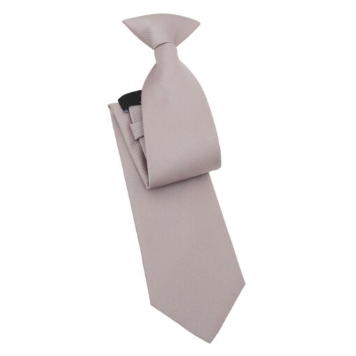 Desert Taupe Plain Twill Clip On Tie