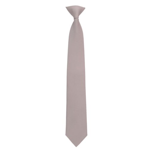 Desert Taupe Plain Twill Clip On Tie