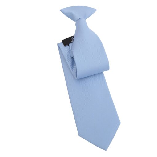 Dusty Blue Plain Twill Clip On Tie