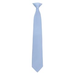 Dusty Blue Plain Twill Clip On Tie