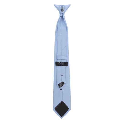 Dusty Blue Plain Twill Clip On Tie