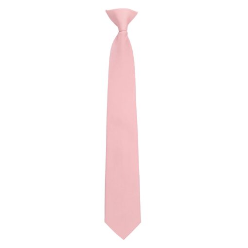 Dusty Pink Plain Twill Clip On Tie