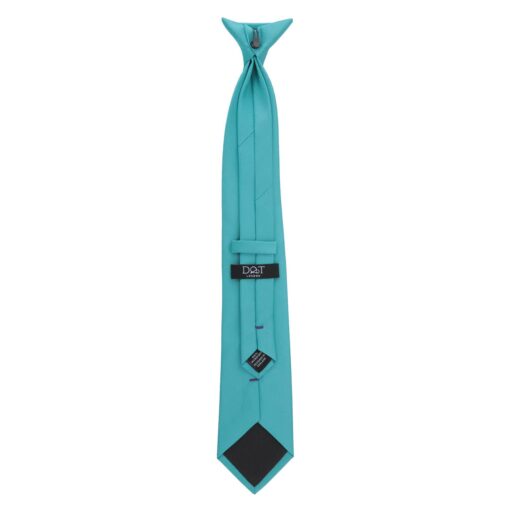 Turquoise Green Plain Twill Clip On Tie