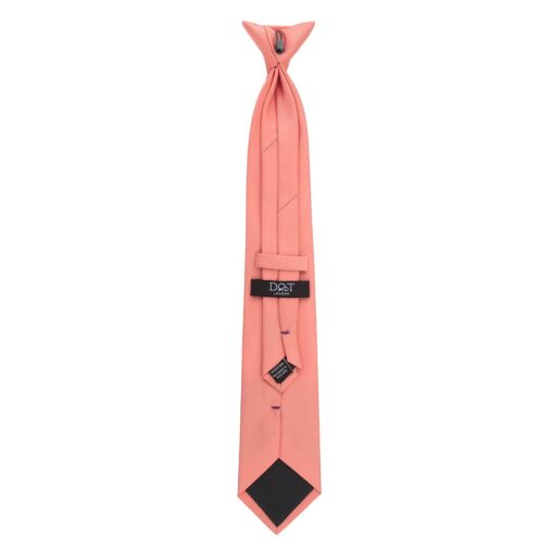 Fusion Coral Plain Twill Clip On Tie