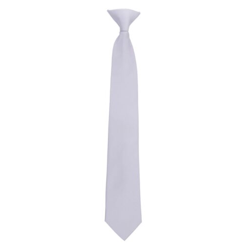 Glacier Grey Plain Twill Clip On Tie