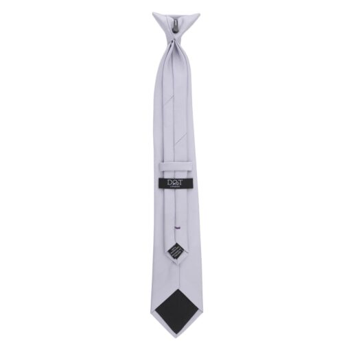 Glacier Grey Plain Twill Clip On Tie