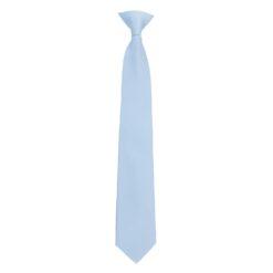 Ice Blue Plain Twill Clip On Tie