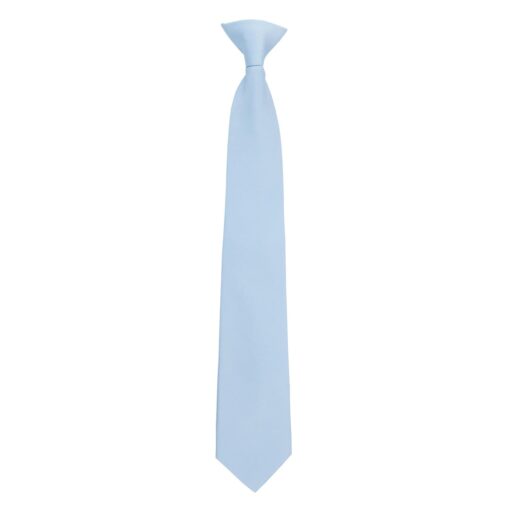 Ice Blue Plain Twill Clip On Tie