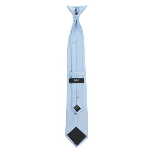 Ice Blue Plain Twill Clip On Tie