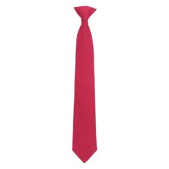 Jester Red Plain Twill Clip On Tie