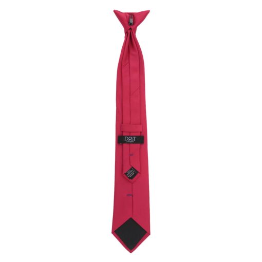 Jester Red Plain Twill Clip On Tie