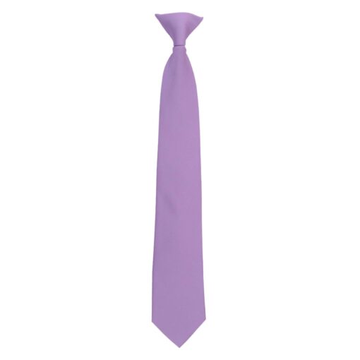 Lilac Plain Twill Clip On Tie