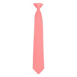 Coral Plain Twill Clip On Tie