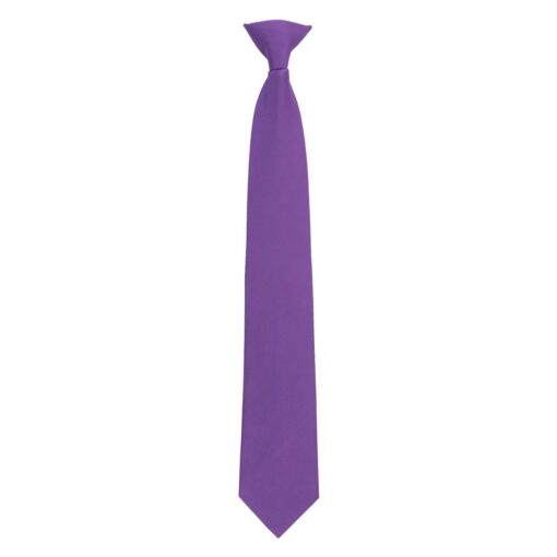 Mauve Purple Plain Twill Clip On Tie