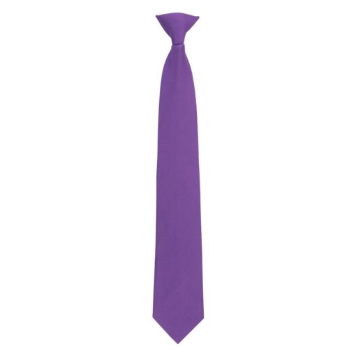 Mauve Purple Plain Twill Clip On Tie