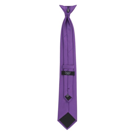 Mauve Purple Plain Twill Clip On Tie