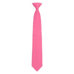 Fuchsia Pink Plain Twill Clip On Tie