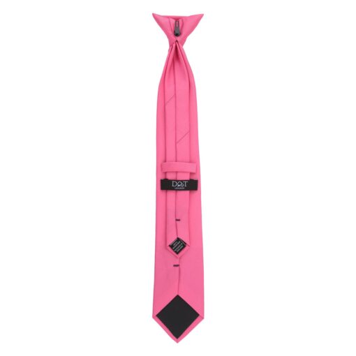 Fuchsia Pink Plain Twill Clip On Tie