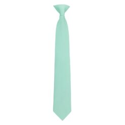 Mint Green Plain Twill Clip On Tie