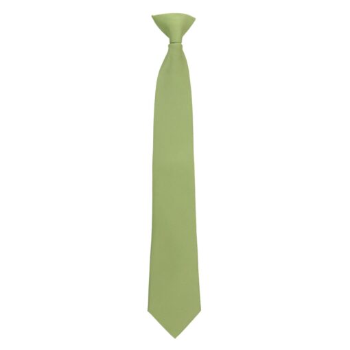 Moss Green Plain Twill Clip On Tie