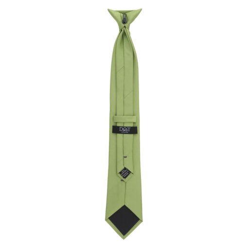 Moss Green Plain Twill Clip On Tie