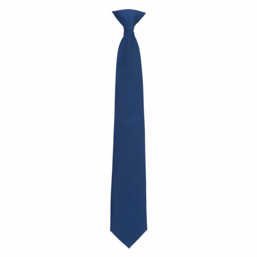 Navy Blue Plain Twill Clip On Tie