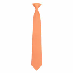 Orange Ochre Plain Twill Clip On Tie