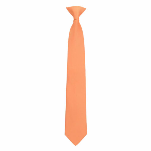 Orange Ochre Plain Twill Clip On Tie