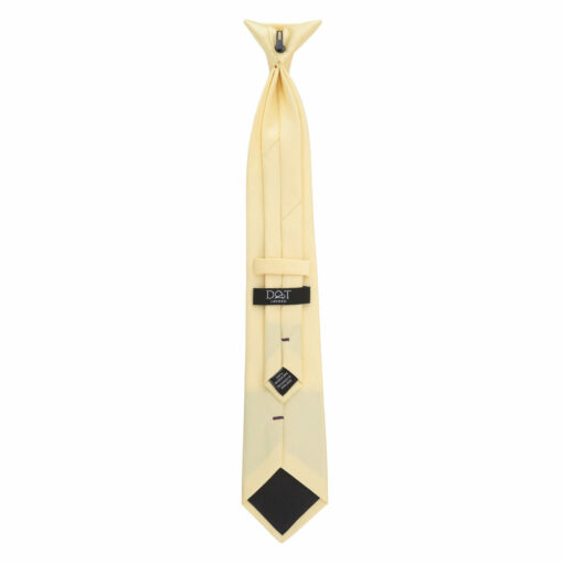 Pale Yellow Plain Twill Clip On Tie