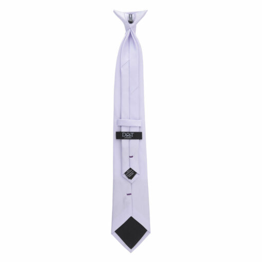 Pastel Lilac Plain Twill Clip On Tie