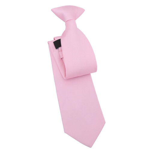 Rose Quartz Plain Twill Clip On Tie