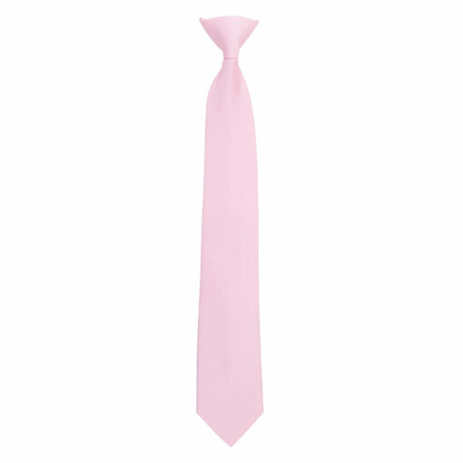 Rose Quartz Plain Twill Clip On Tie