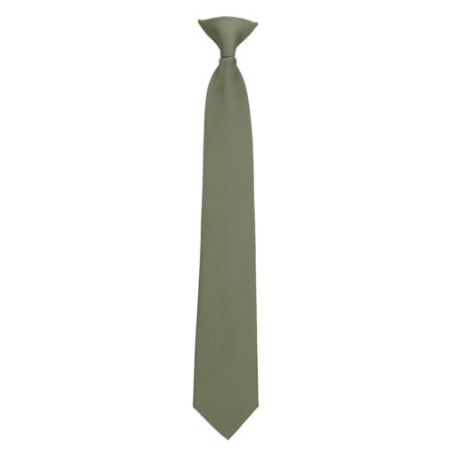 Sage Plain Twill Clip On Tie