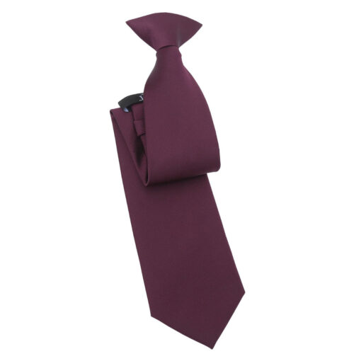 Tawny Port Plain Twill Clip On Tie