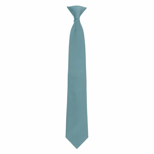 Teal Plain Twill Clip On Tie