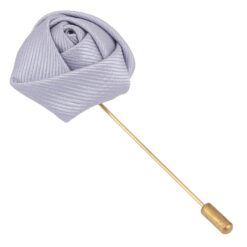 White Plain Twill Lapel Pin
