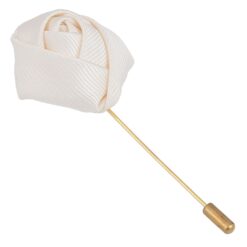 White Plain Twill Lapel Pin