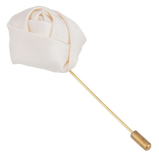 White Plain Twill Lapel Pin
