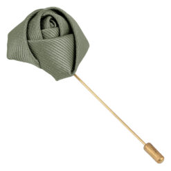 Sage Plain Twill Lapel Pin